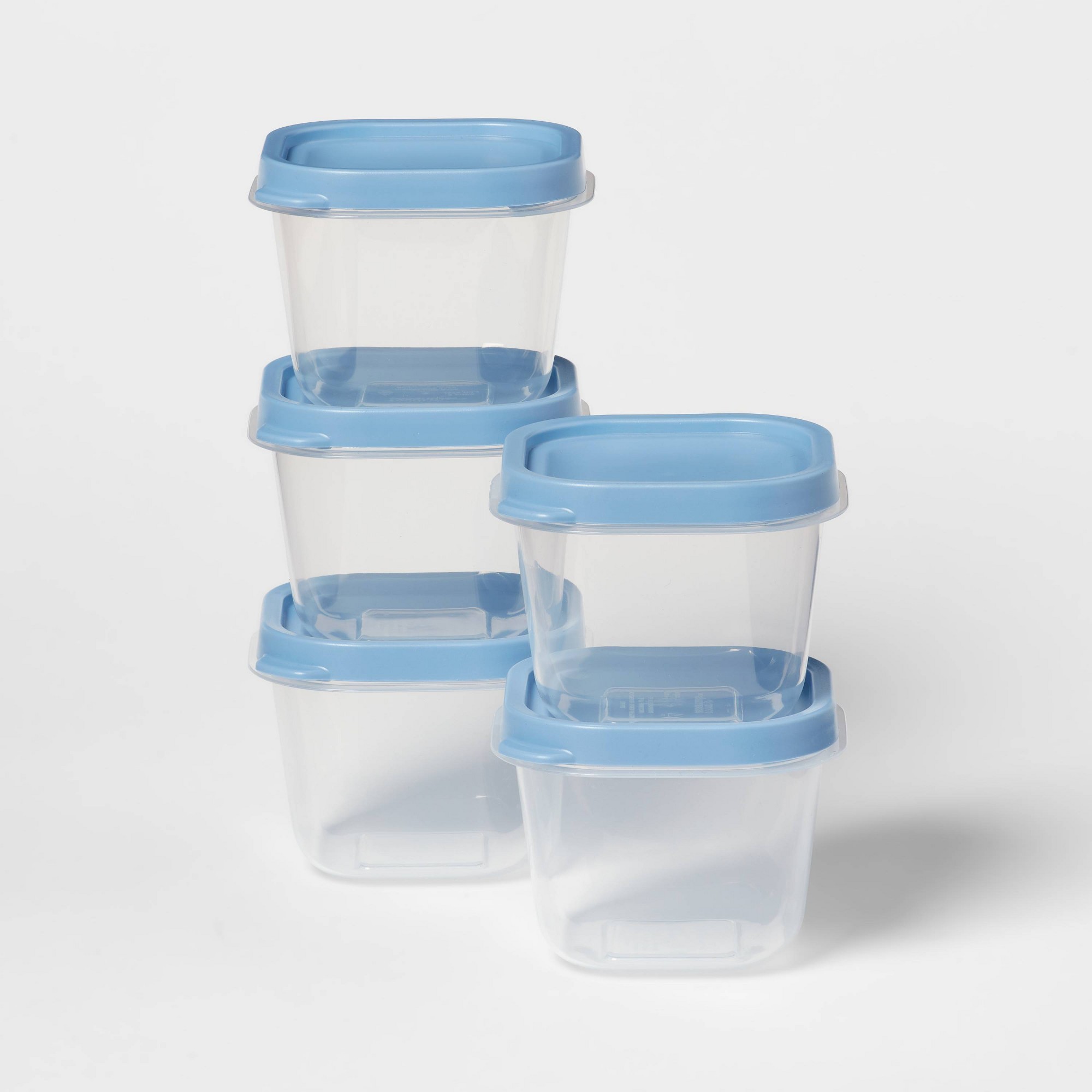 Meal Prep Containers - 10-teiliges Set blauer Kunststoff-Lebensmittelbehälter mit Deckeln,
