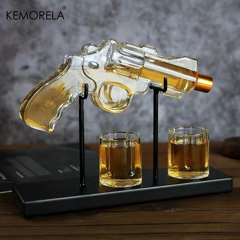 Glass Container Set - KEMORELA Revolver Glas Dekanter Whisky Glas
