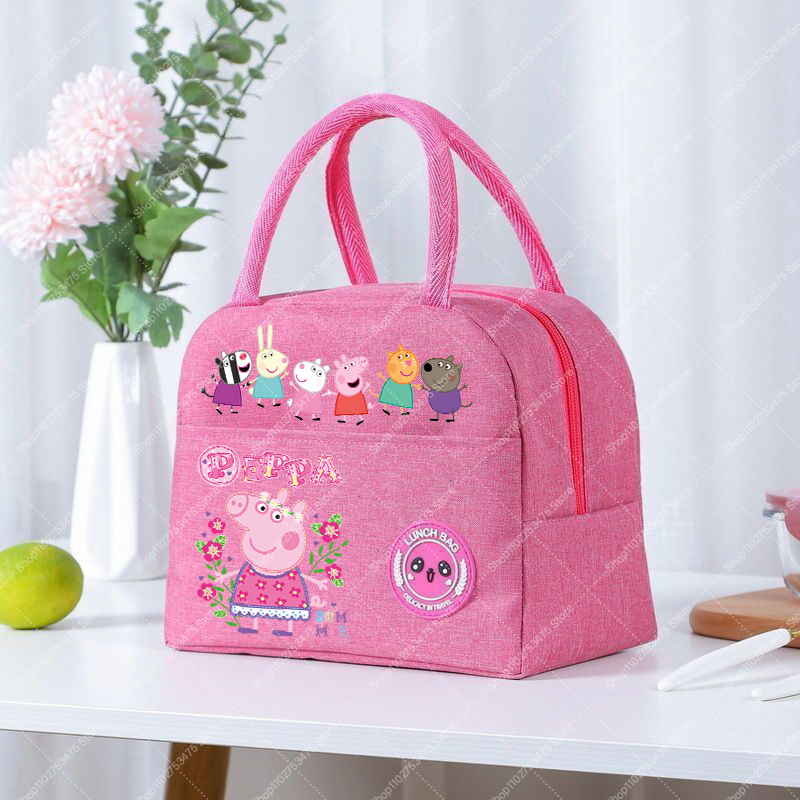 Meal Prep Bag - Mädchen Anime Niedliche Lunch-Tasche Cartoon Peppa