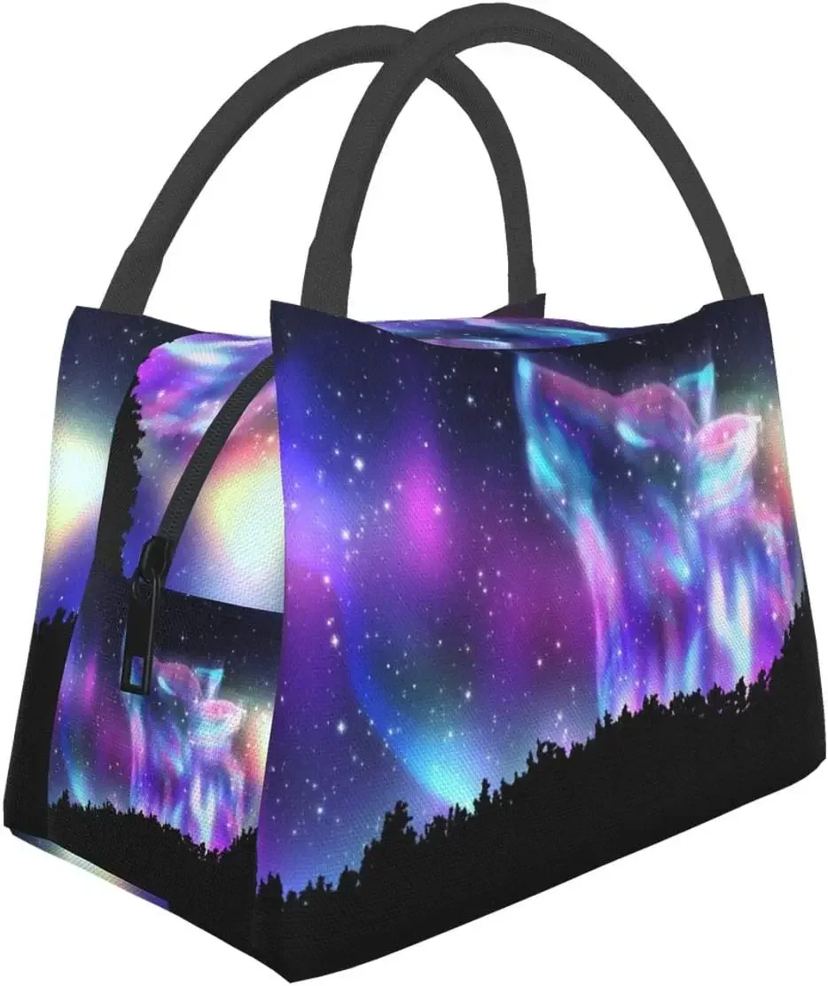 Meal Prep Tofu - Galaxy Wolf Thermo-Lunch-Tasche, isolierte Lunchbox, Kühltasche