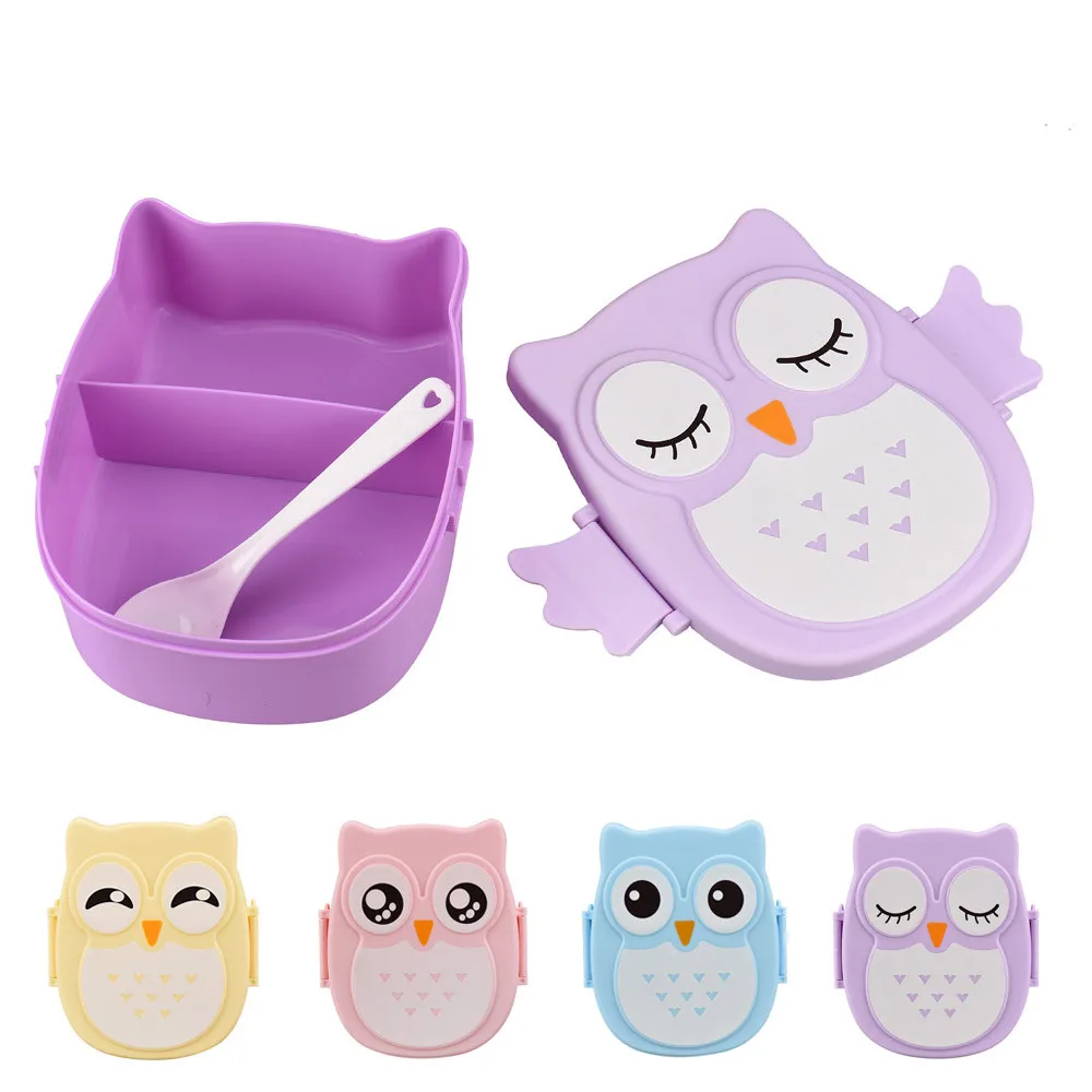 Meal Prep Tupperware - Tragbare Eule Lunch Box Cartoon Mikrowelle