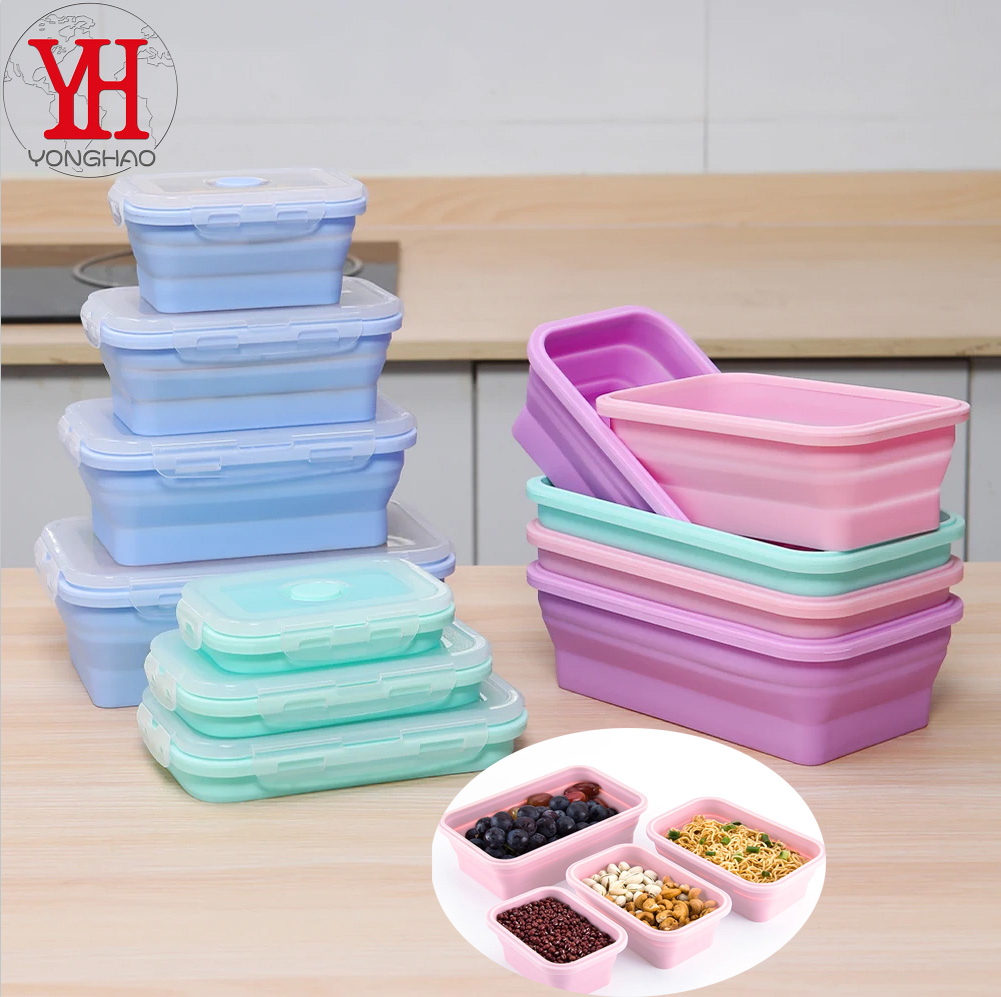 Meal Prep Tupperware - 4 teile/satz Silikon Rechteck Lunch Box