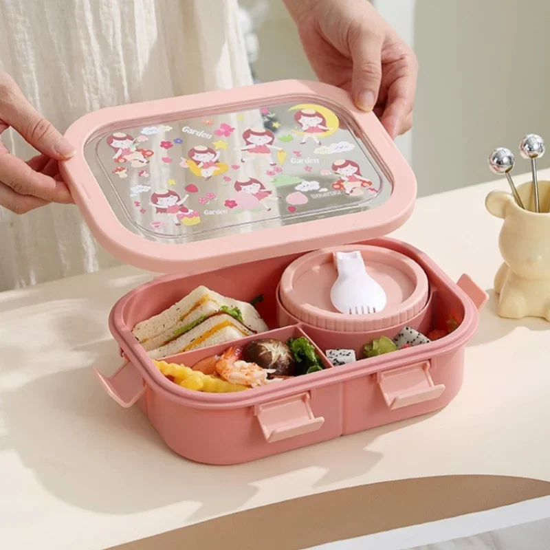 Meal Prep Tupperware - Cartoon-Lunchbox für Studenten, versiegelte und auslaufsichere