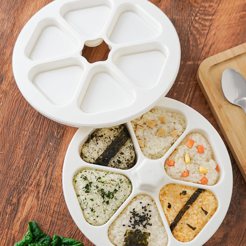 Rice Ball Mold - 6-in-1 Sushi Maker Box Onigiri Form