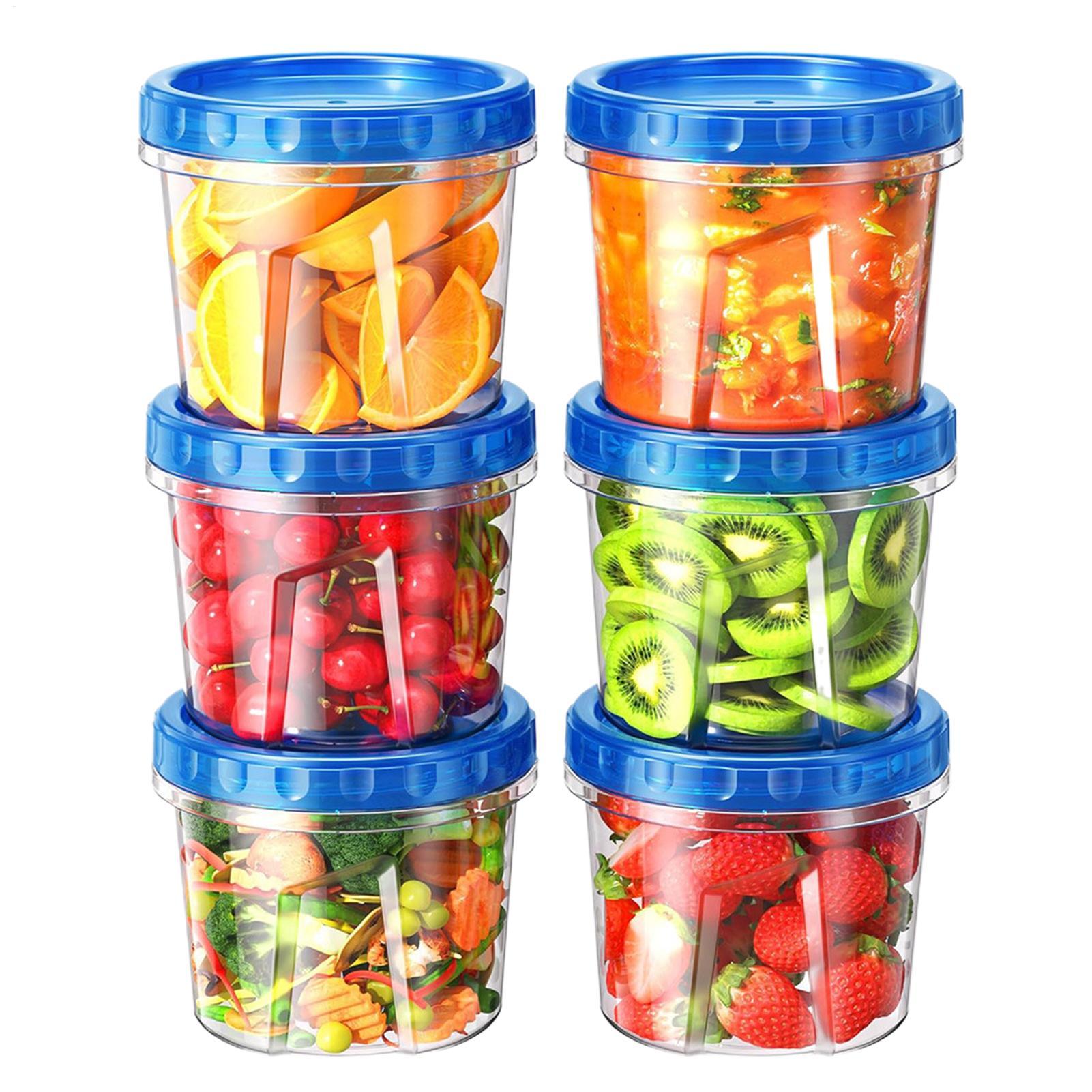 Meal Prep Containers - Gefrierbehälter 16oz, 6-teiliges Set, stapelbare Meal-Prep-Boxen