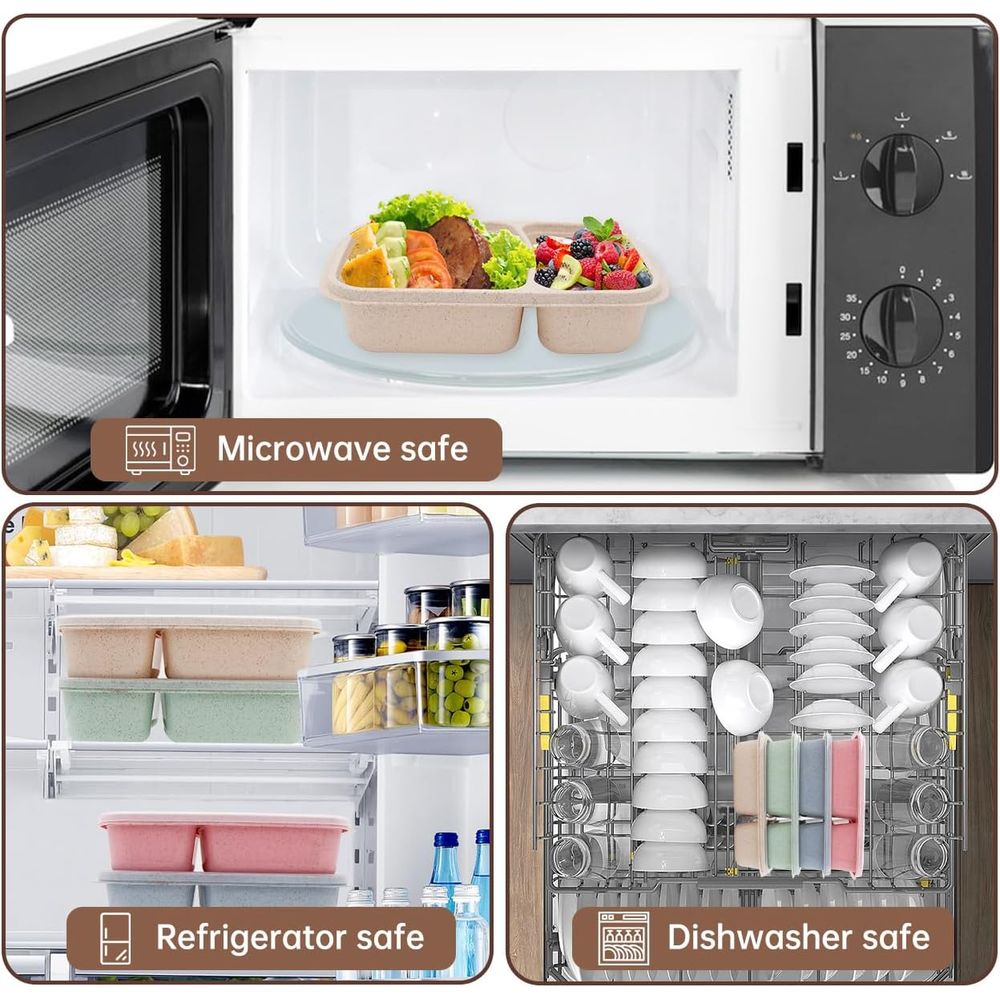 4er-Pack Bento-Lunchbox, 2-Fac – Meal Prep Containers Bewertung und Preis