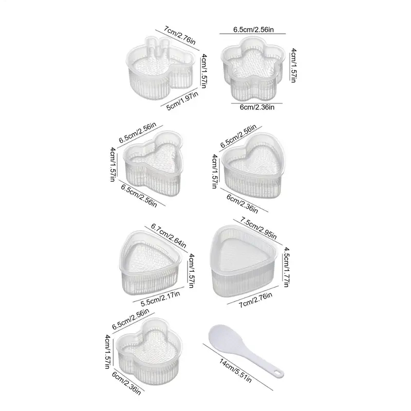 1/2/3/4/5/6-teiliges Cartoon-S – Rice Ball Mold Bewertung und Preis
