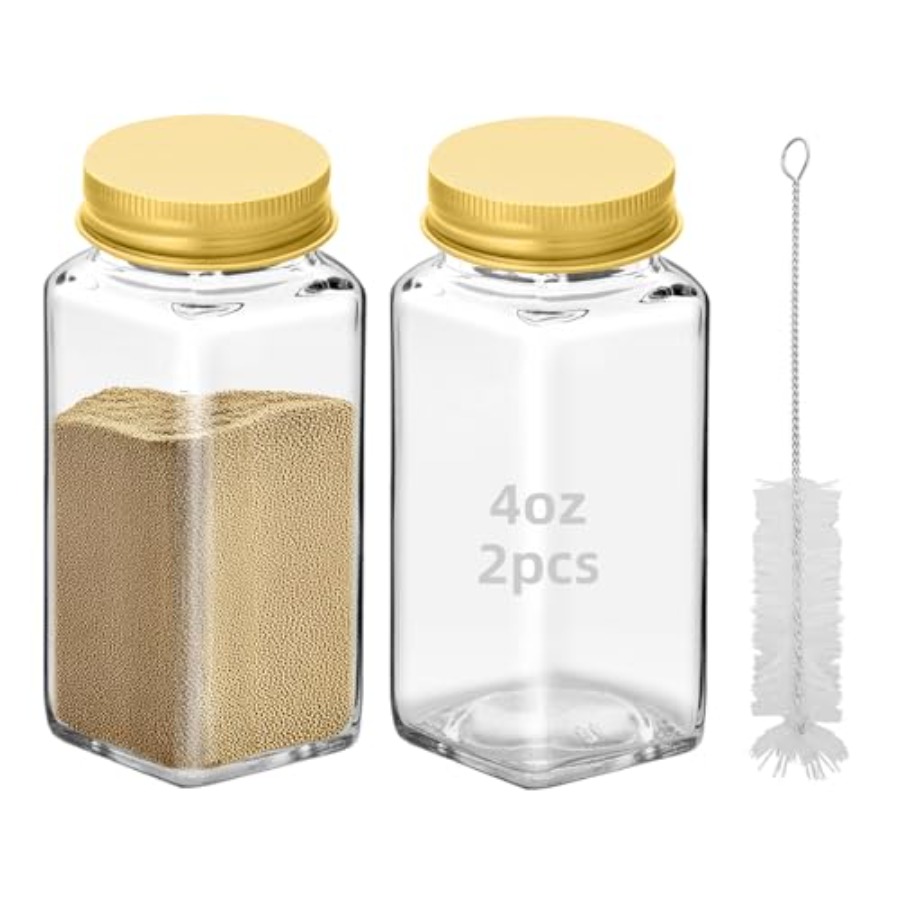 2er-Set 4oz Glas-Gewürzgläser  – Glass Container Set Bewertung und Preis
