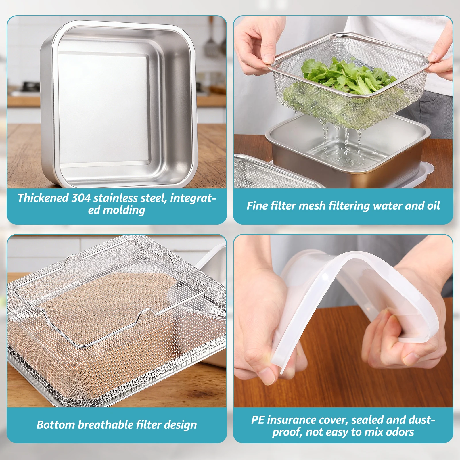 2-in-1 Edelstahl-Obstwaschschü – Meal Prep Containers Bewertung und Preis