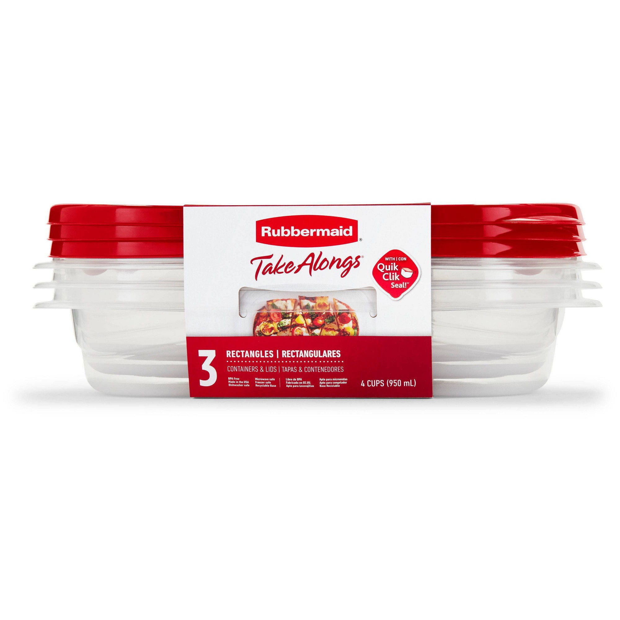 3 Stück rote rechteckige Leben – Meal Prep Containers Bewertung und Preis