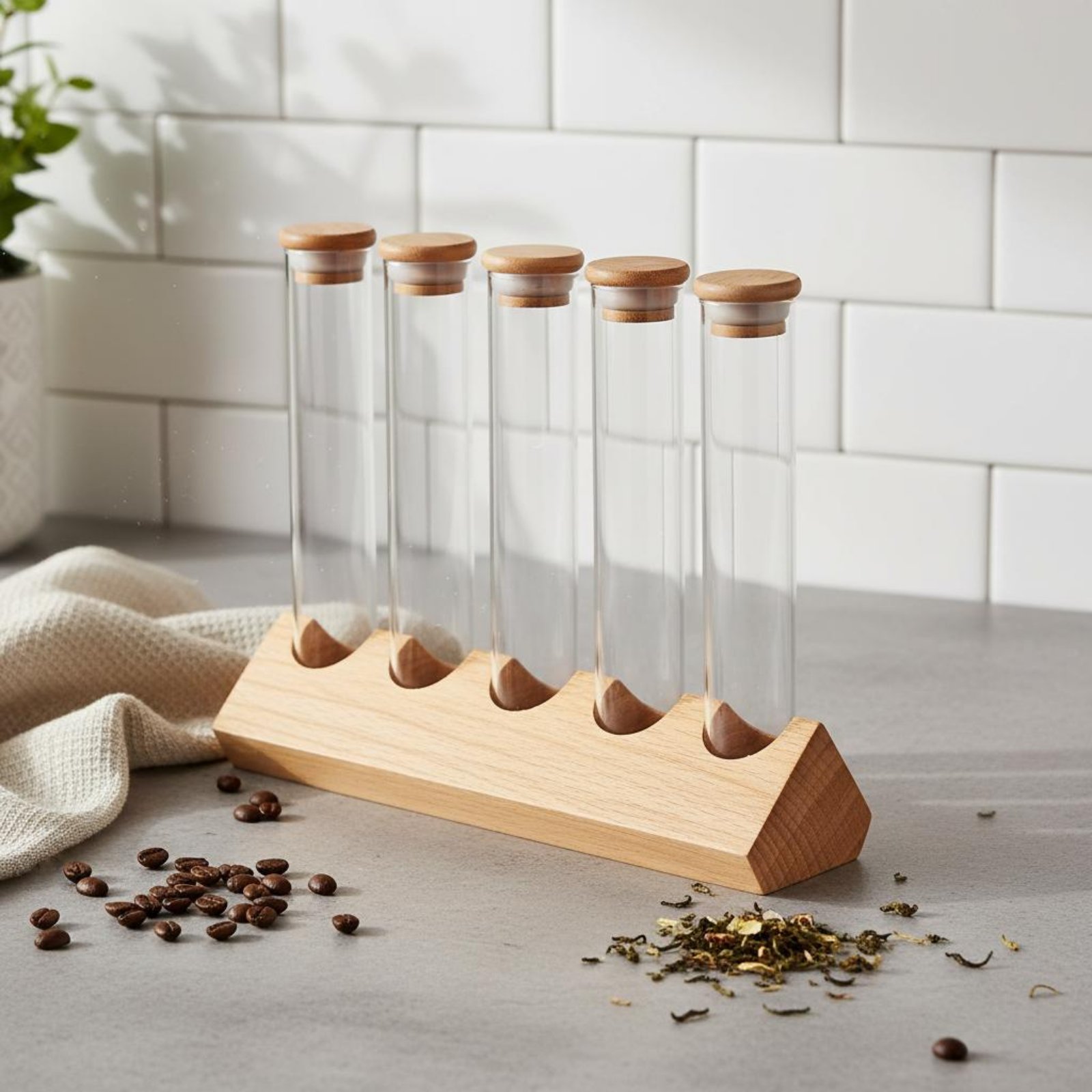 Glasröhren-Behälterset mit Hol – Glass Container Set Bewertung und Preis