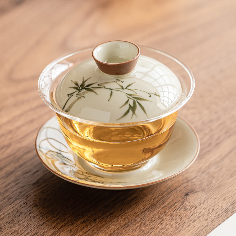 Handbemalter Bambus-Gaiwan für – Glass Container Set Bewertung und Preis