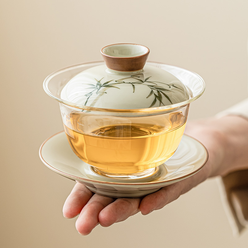 Handbemalter Bambus-Gaiwan für – Glass Container Set Bewertung und Preis