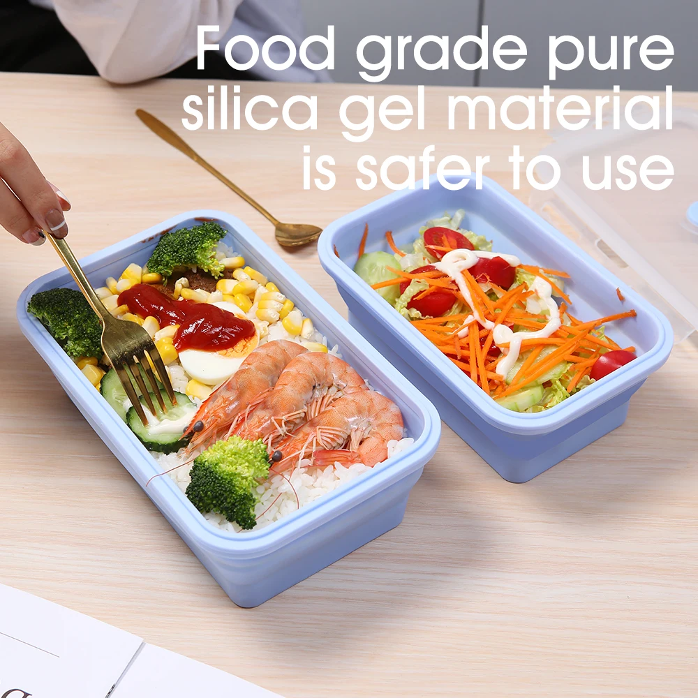 4 teile/satz Silikon Rechteck  – Meal Prep Tupperware Bewertung und Preis