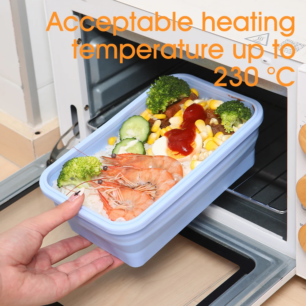 4 teile/satz Silikon Rechteck  – Meal Prep Tupperware Bewertung und Preis