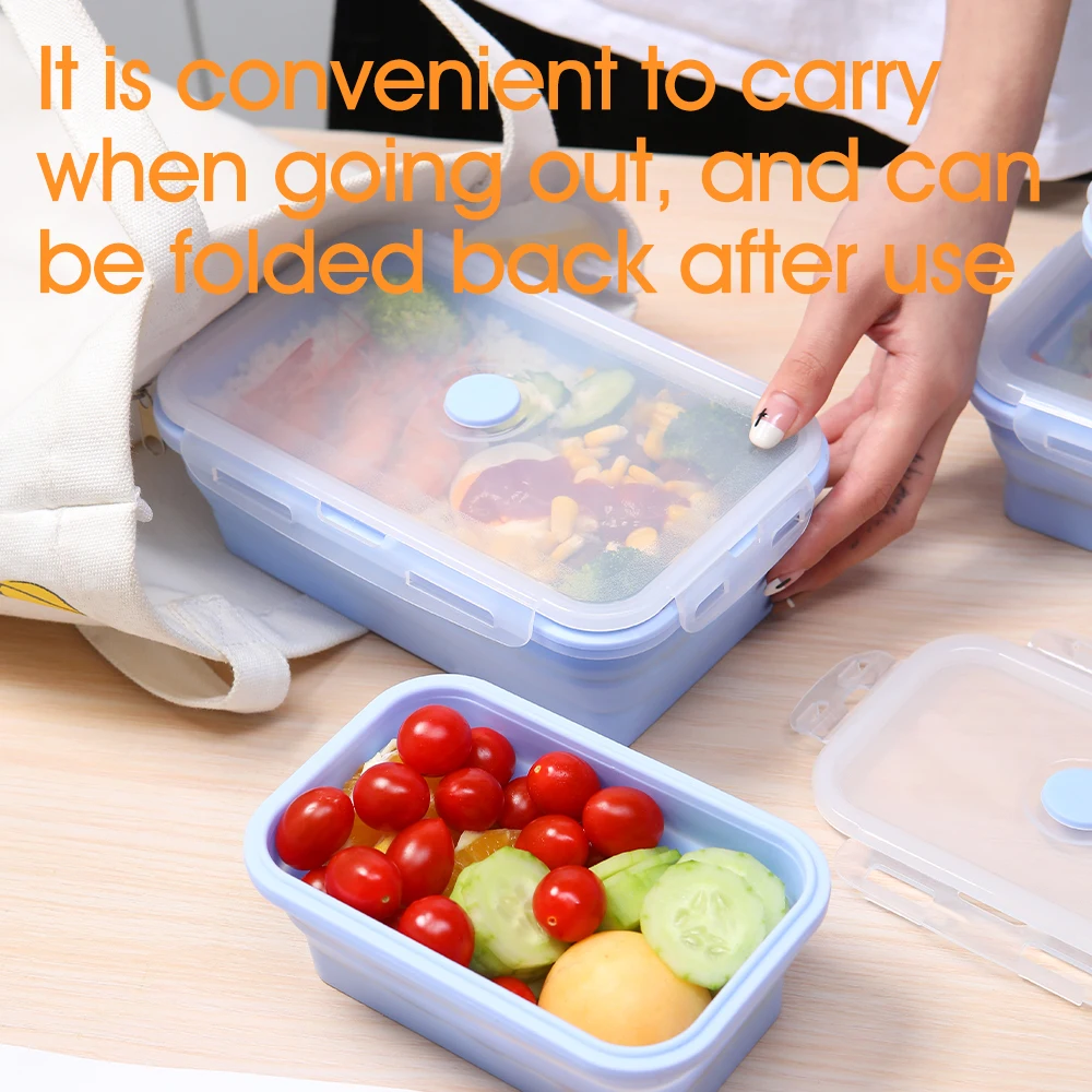 4 teile/satz Silikon Rechteck  – Meal Prep Tupperware Bewertung und Preis
