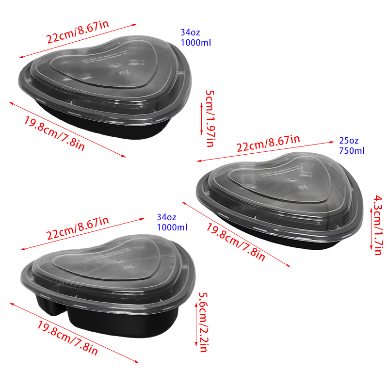 20 Stück, herzförmige Behälter – Meal Preparation Bewertung und Preis