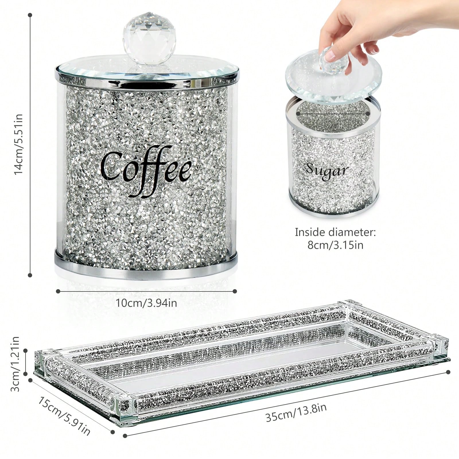 Kaffee-Zucker-Tee-Dosen-Set, g – Glass Container Set Bewertung und Preis