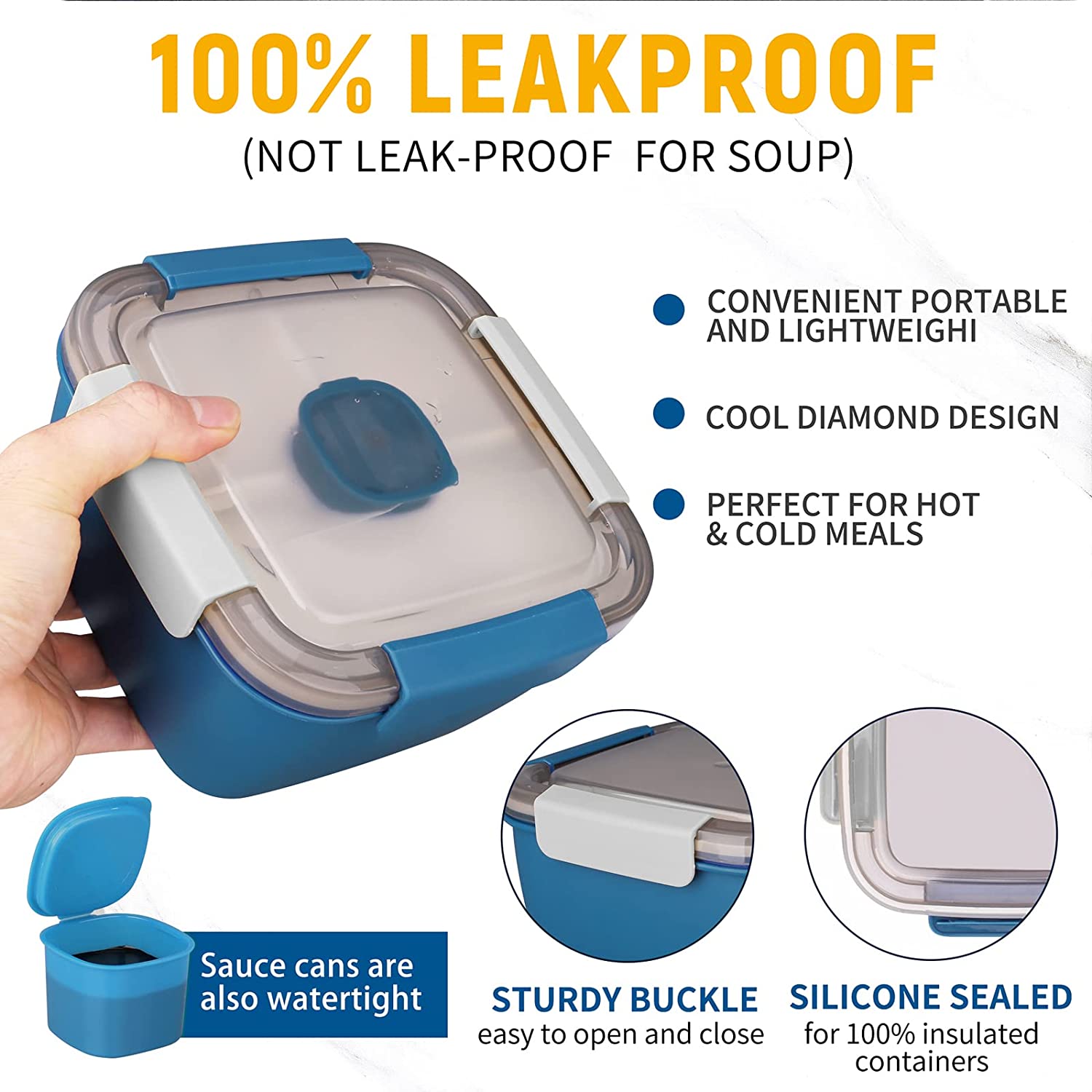 1100 ml/1500 ml Tragbare Lunch – Meal Prep Tupperware Bewertung und Preis