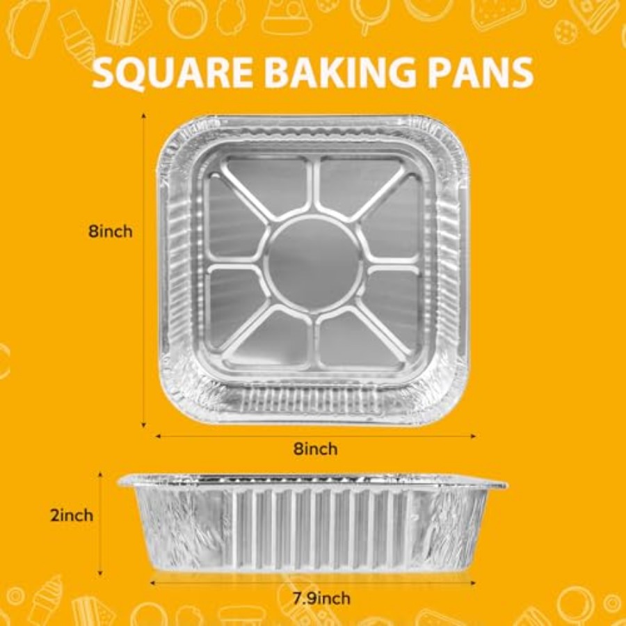8x8 Zoll Aluminiumfolienpfanne – Meal Prep Containers Bewertung und Preis