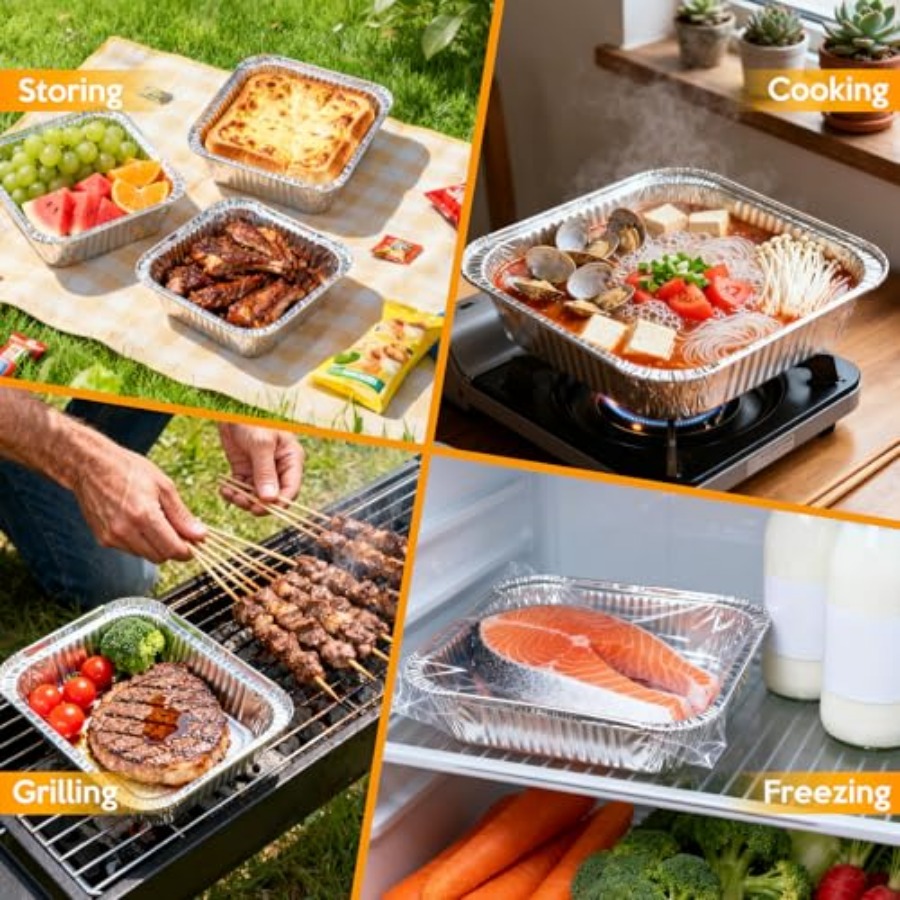 8x8 Zoll Aluminiumfolienpfanne – Meal Prep Containers Bewertung und Preis